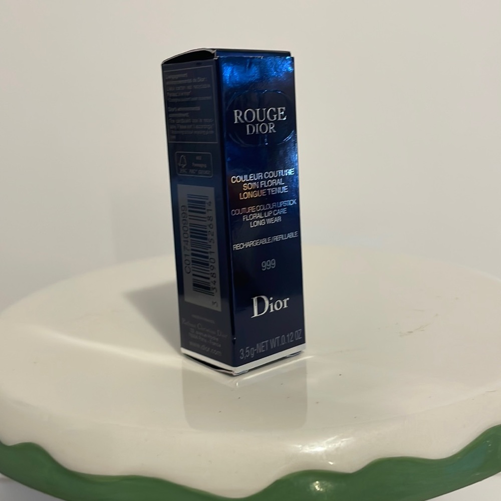 DIOR Rouge Couture Lipstick Long Wear 999 Velvet Mitzah Edition Red 3.5g 0.12 Oz